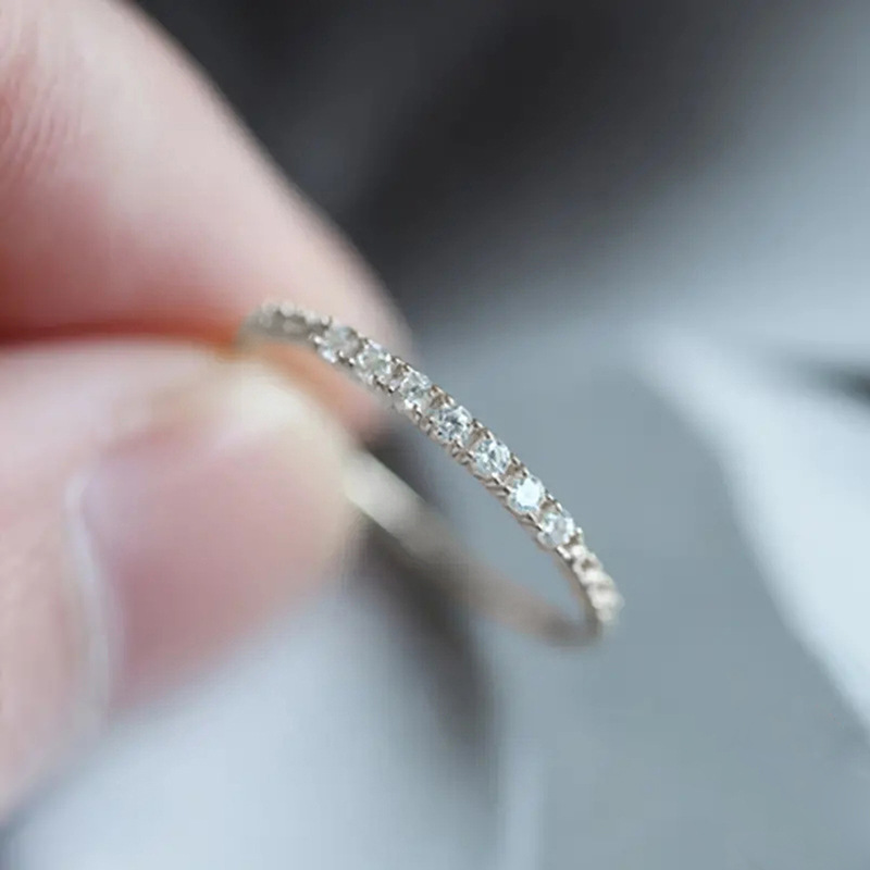 Elegant Stackable Zirconia Eternity Rings for Women